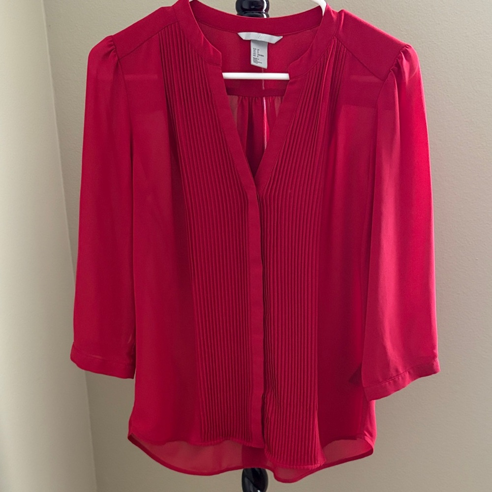 H&M Vibrant Red Blouse